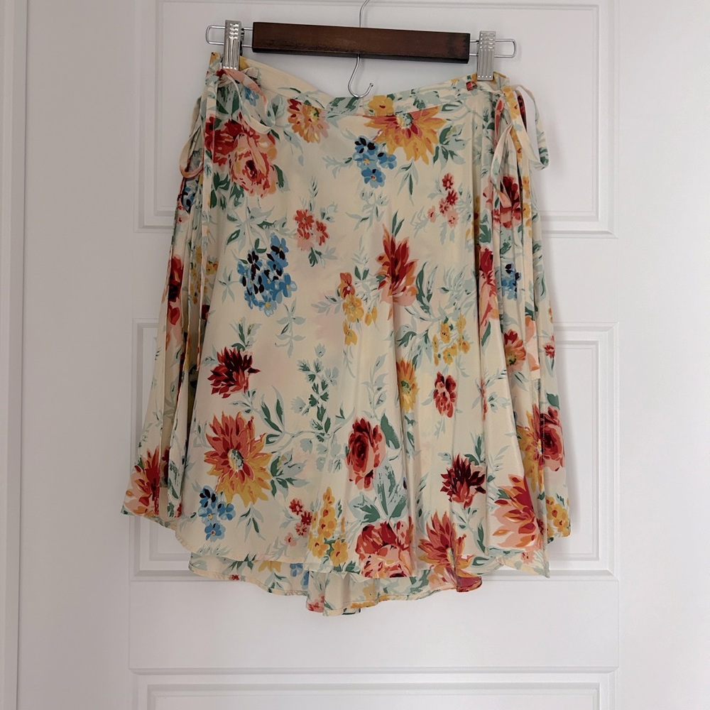 Italian vintage floral skirt, sz 2-4